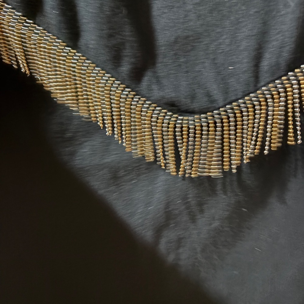 Chic Black Tank Top with Gold French Detailing - Picture 4 of 5